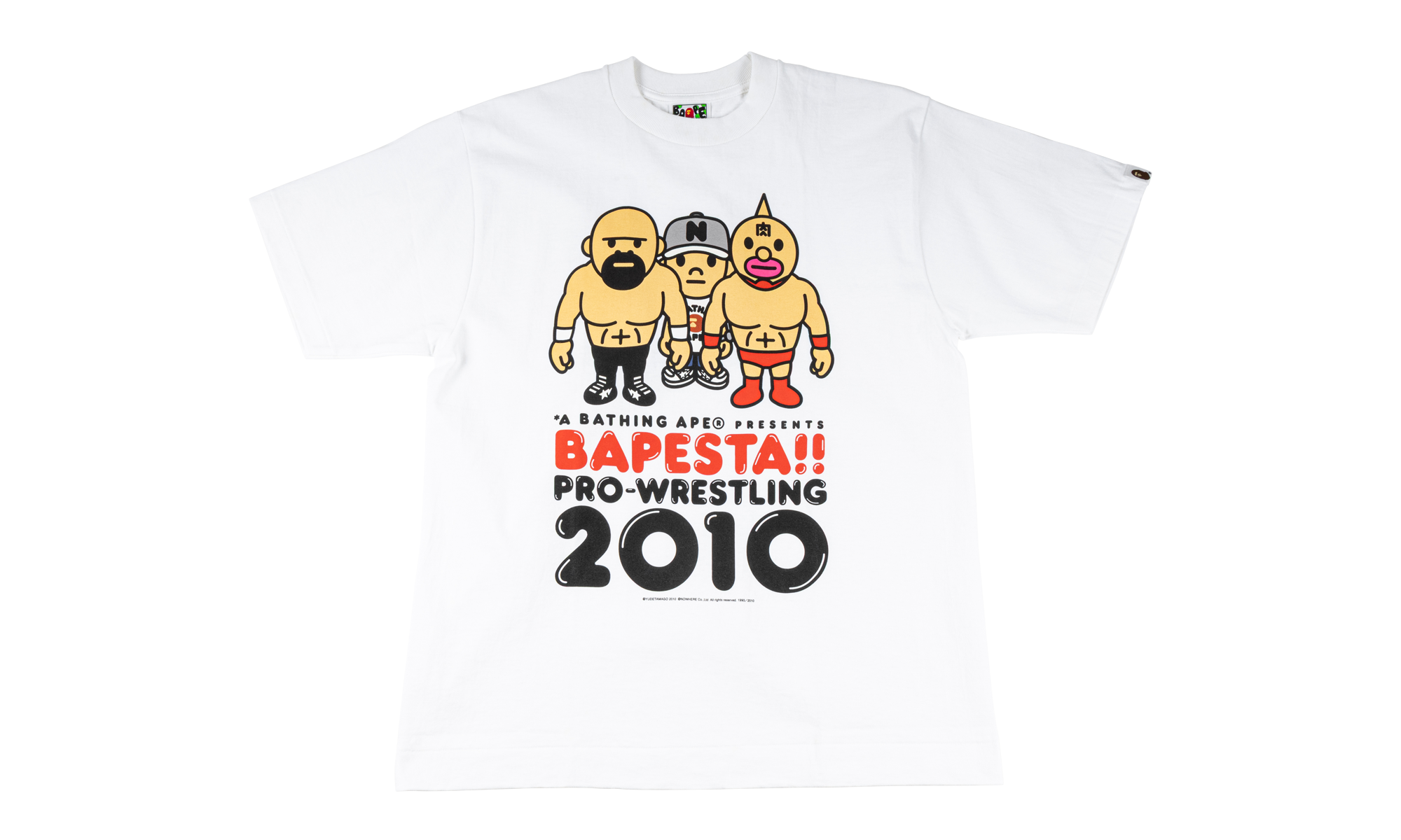 BAPE BAPESTA PRO WRESTLING NIGO SHIRT 2010 White BAPE029