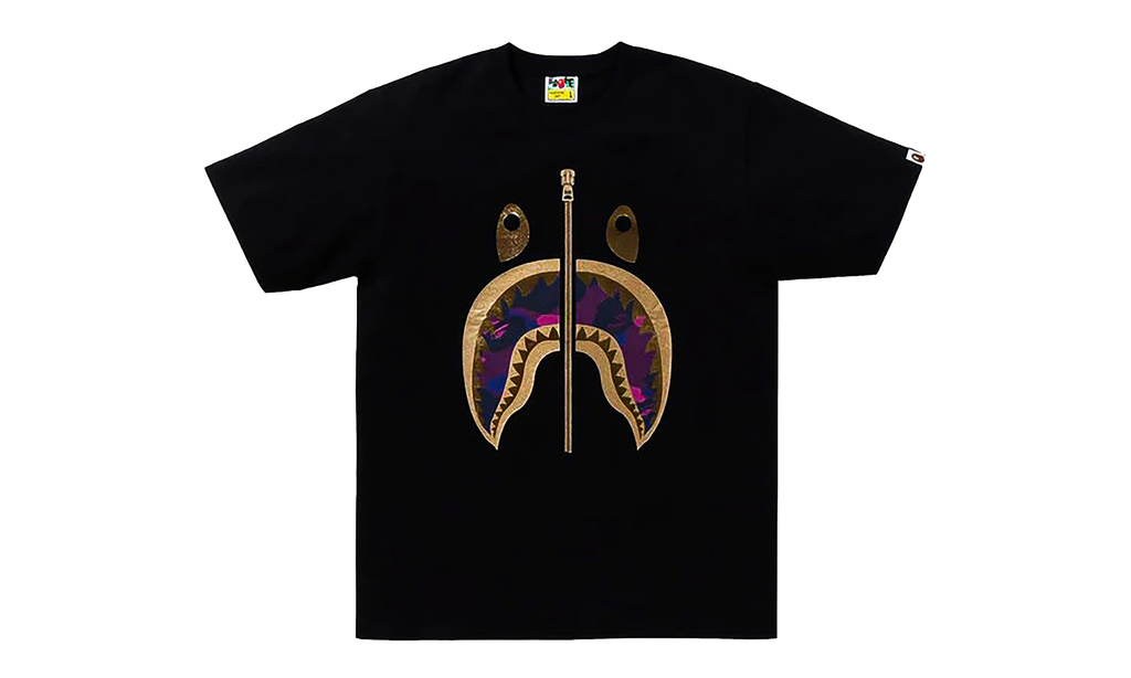 BAPE Color Camo Shark T-Shirt (SS24) Black / Purple PSTC138I