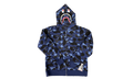 BAPE Color Camo Shark Full Zip Hoodie Navy Blue BCCSFZUHSB