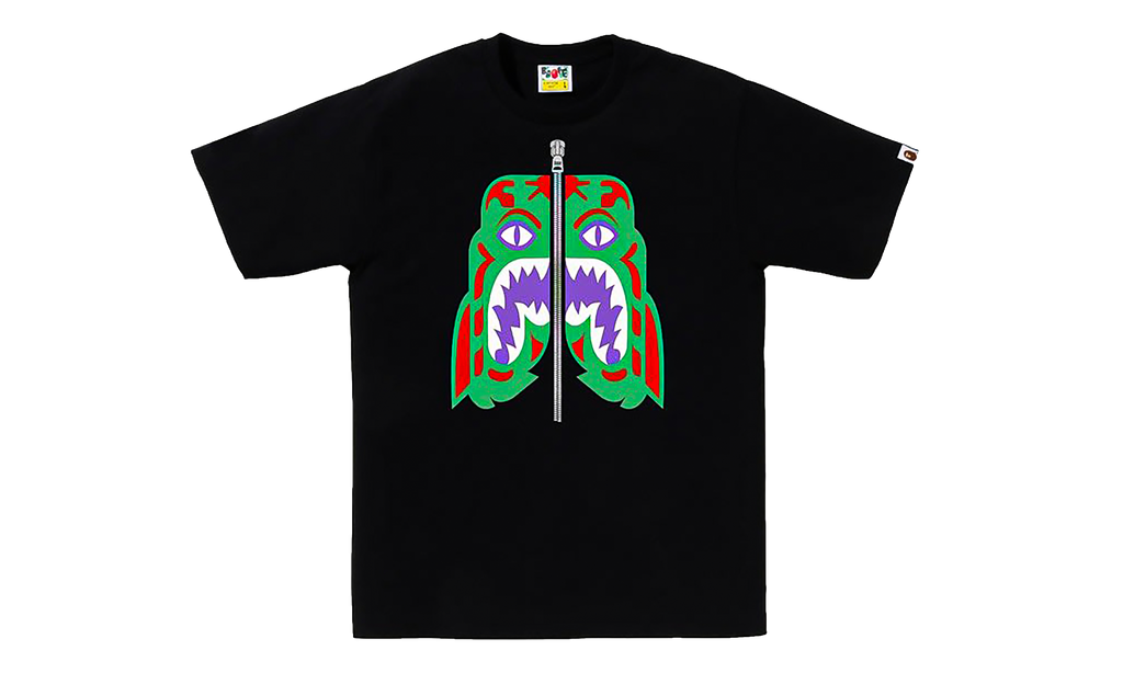 BAPE Color Camo Tiger T-Shirt Black / Green 1J30 110 057 BLK
