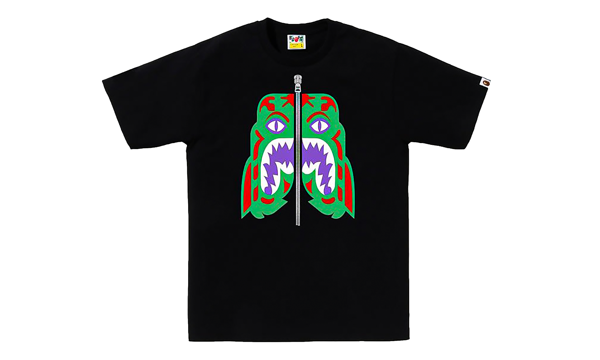 BAPE Color Camo Tiger T-Shirt Black / Green 1J30 110 057 BLK
