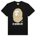 A BATHING APE Bape Logo Monogram By Bathing Ape Tee - Black/Beige