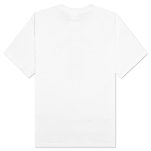 A BATHING APE Bape Logo Monogram By Bathing Ape Tee - White/Navy