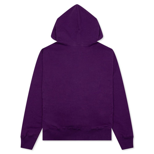 A BATHING APE College Relaxed Fit Full Zip Hoodie - Purple