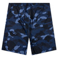 A BATHING APE Color Camo Shark Reversible Shorts - Navy