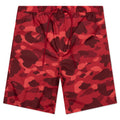 A BATHING APE Color Camo Shark Reversible Shorts - Red
