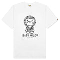 A BATHING APE Honeycomb Camo Baby Milo Tee - White/Grey