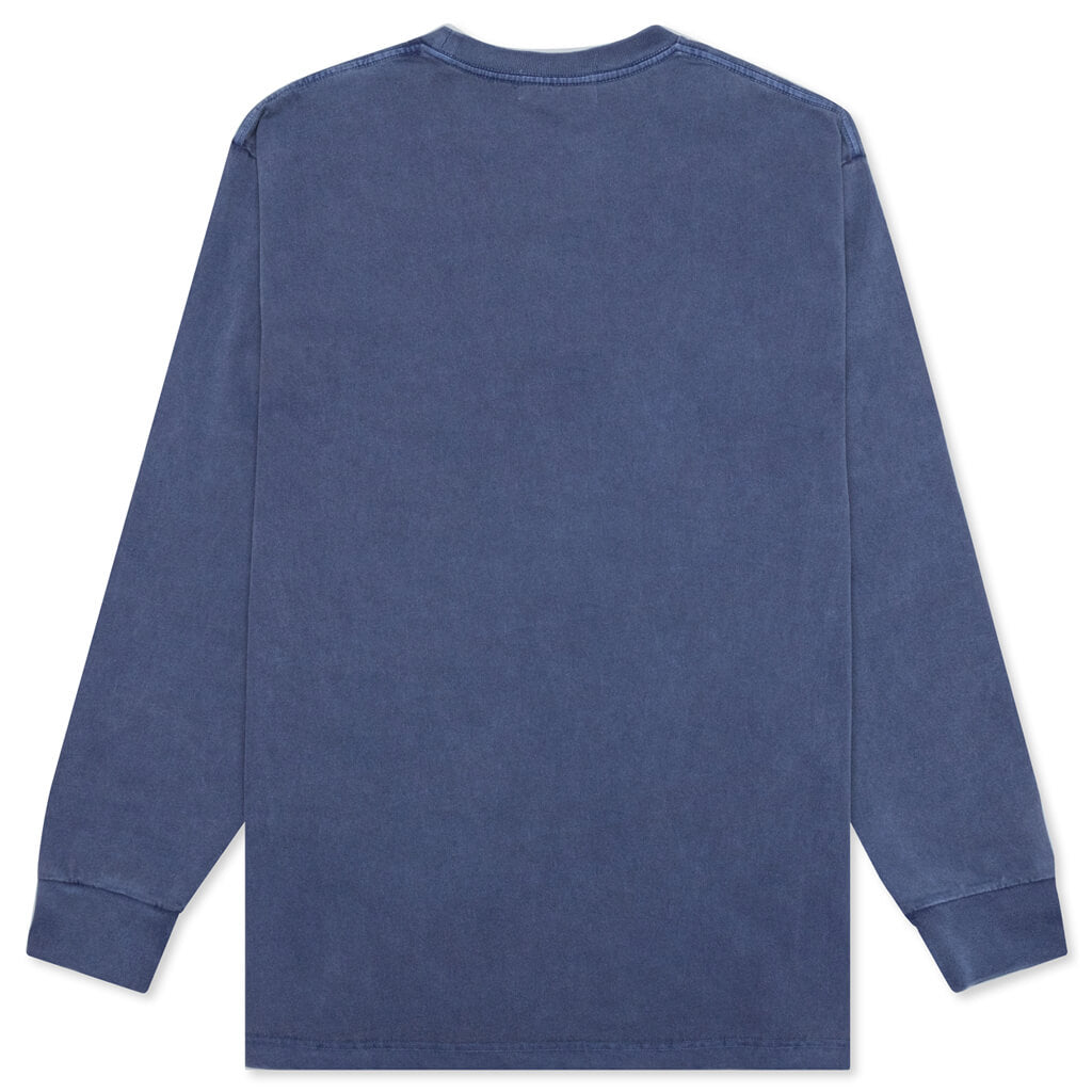 A BATHING APE Overdye College L/S Tee - Navy