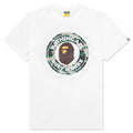 A BATHING APE Woodland Camo Busy Works Tee - White