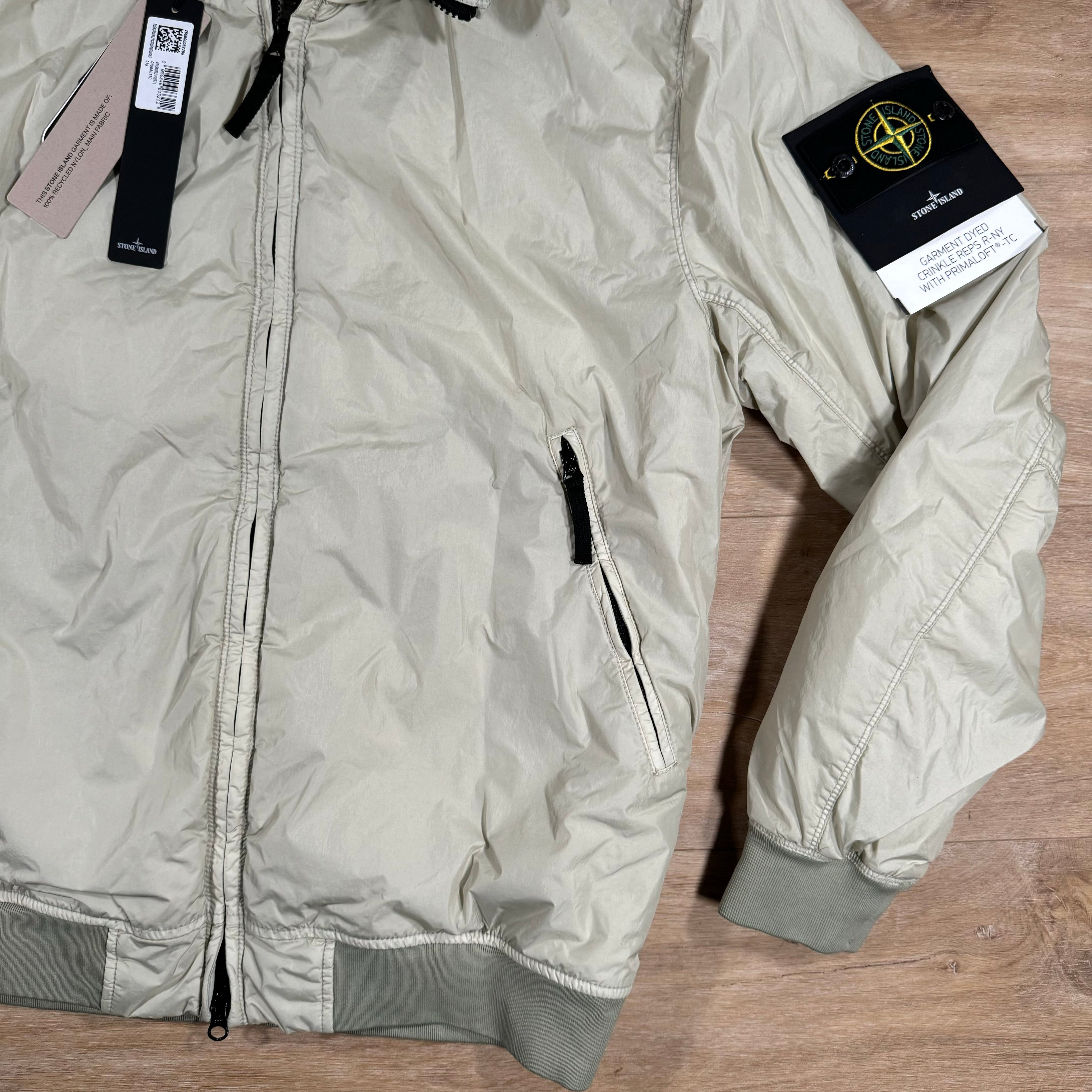 Stone Island Crinkle Reps R-NY Primaloft T-C Jacket in Plaster Ironleague