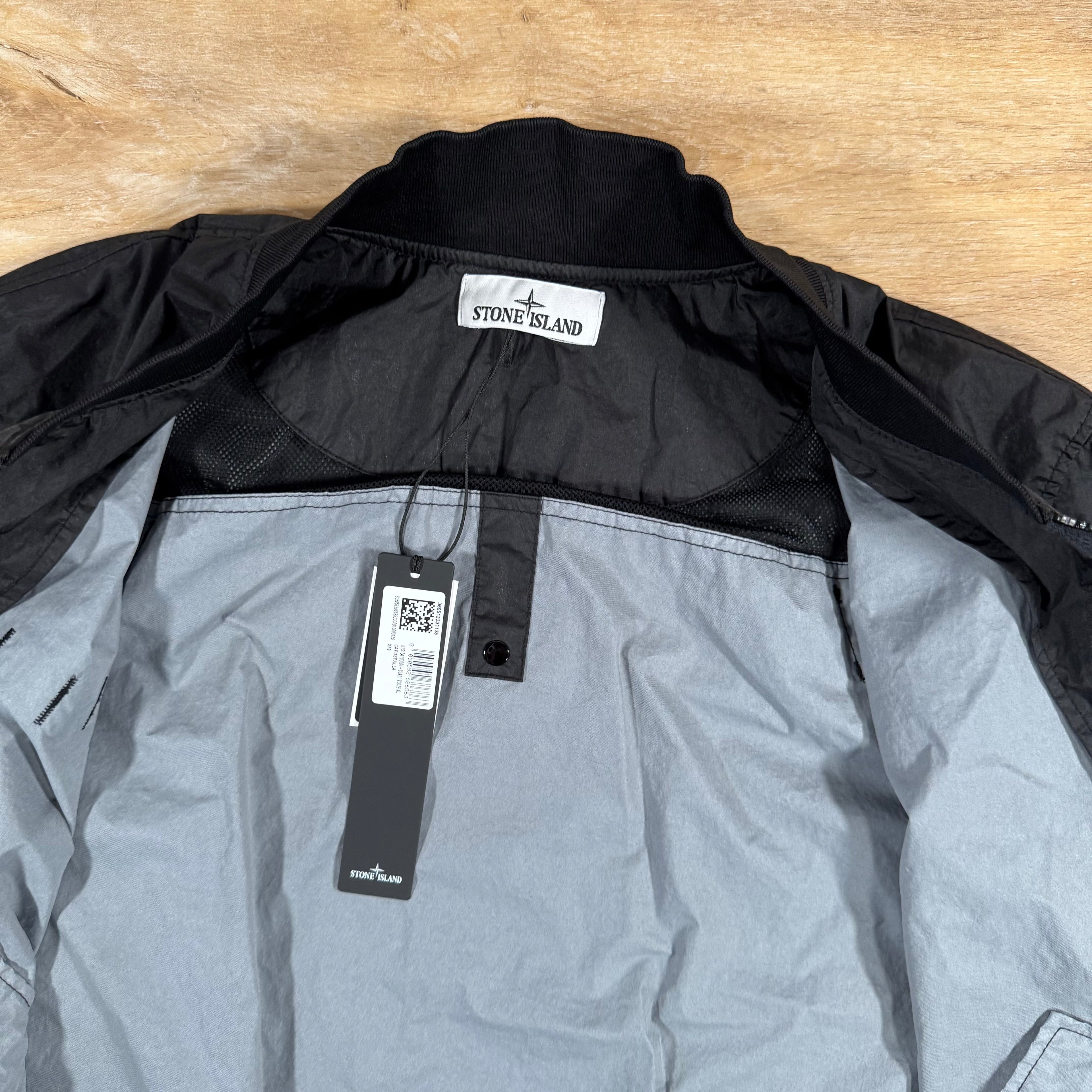 Stone Island Membrana 3L TC Bomber Jacket in Black Ironleague