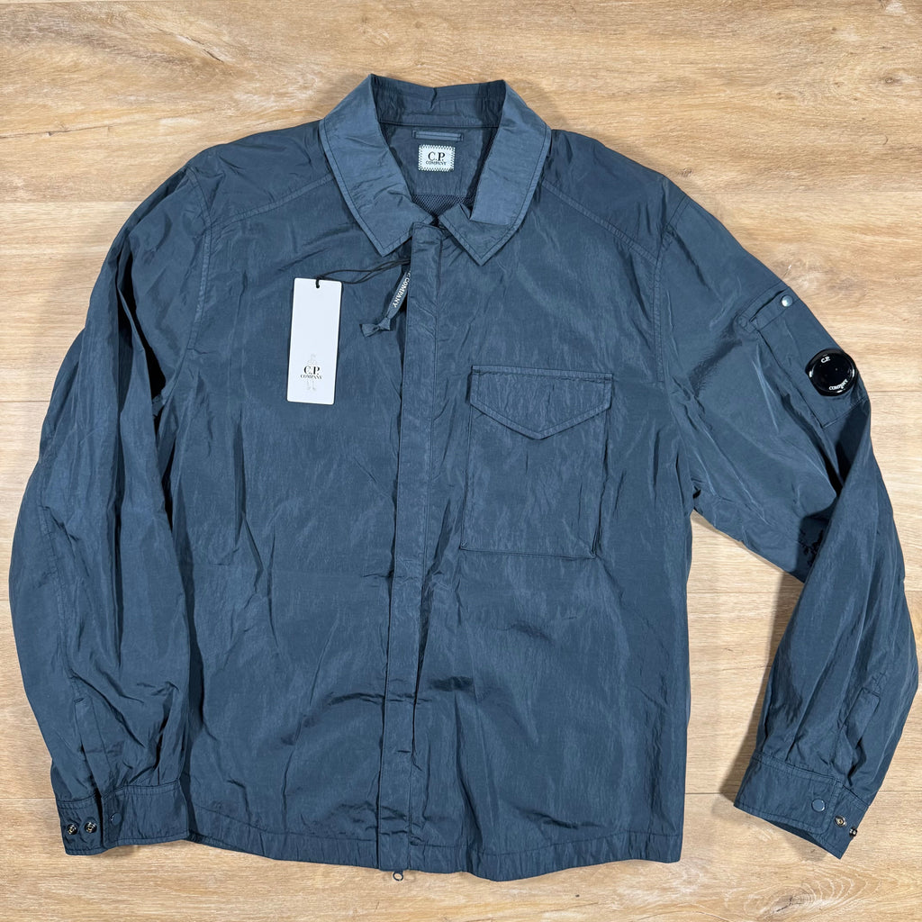 CP Company Chrome-R Lens Overshirt in India Ink Ironleague