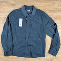 CP Company Chrome-R Lens Overshirt in India Ink Ironleague