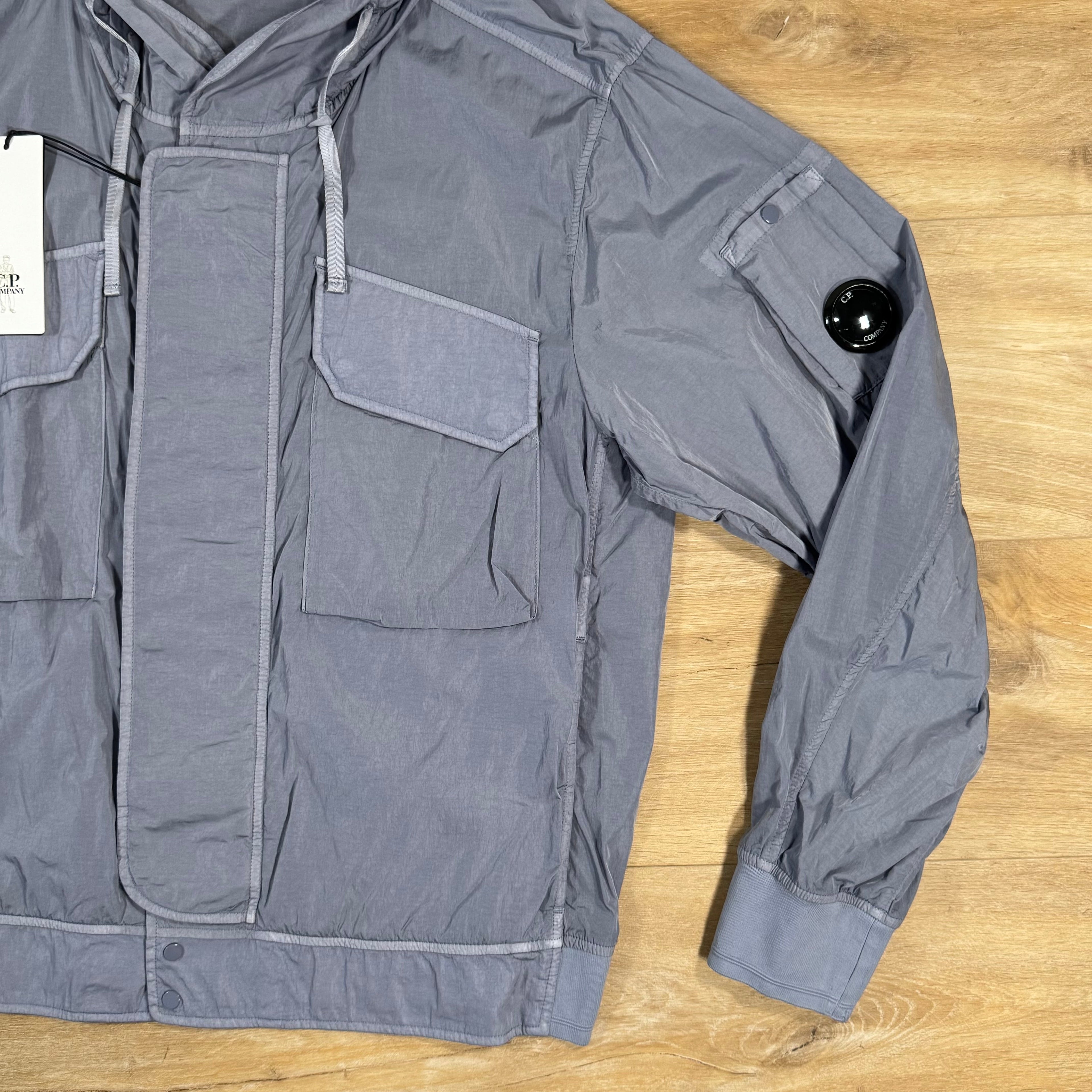 CP Company Chrome-R Hooded Lens Jacket in Lavender Violet Ironleague