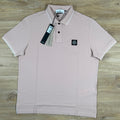 Stone Island Organic Cotton Pique Polo Shirt in Antique Rose Ironleague