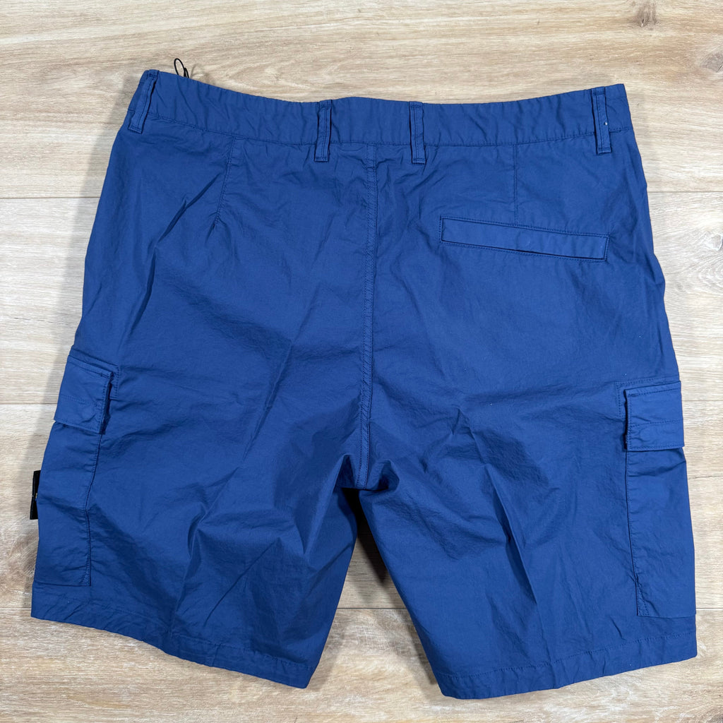 Stone Island Stretch Tela Cargo Bermuda Shorts in Blue Marine Ironleague