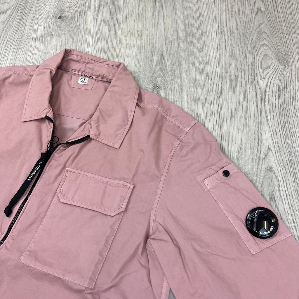 CP Company Zip Overshirt - Mauve Ironleague