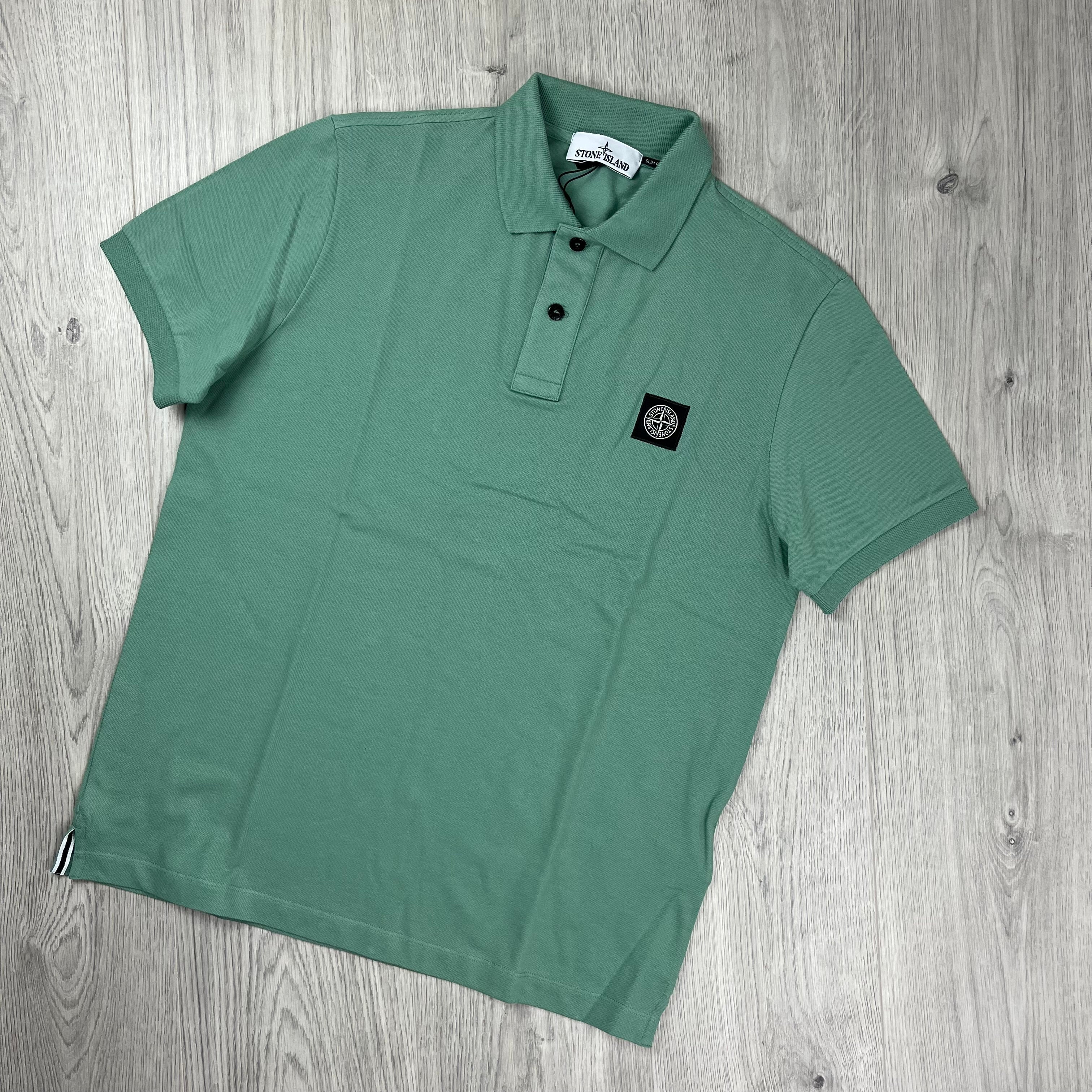Stone Island Patch Polo Shirt - Mint Ironleague