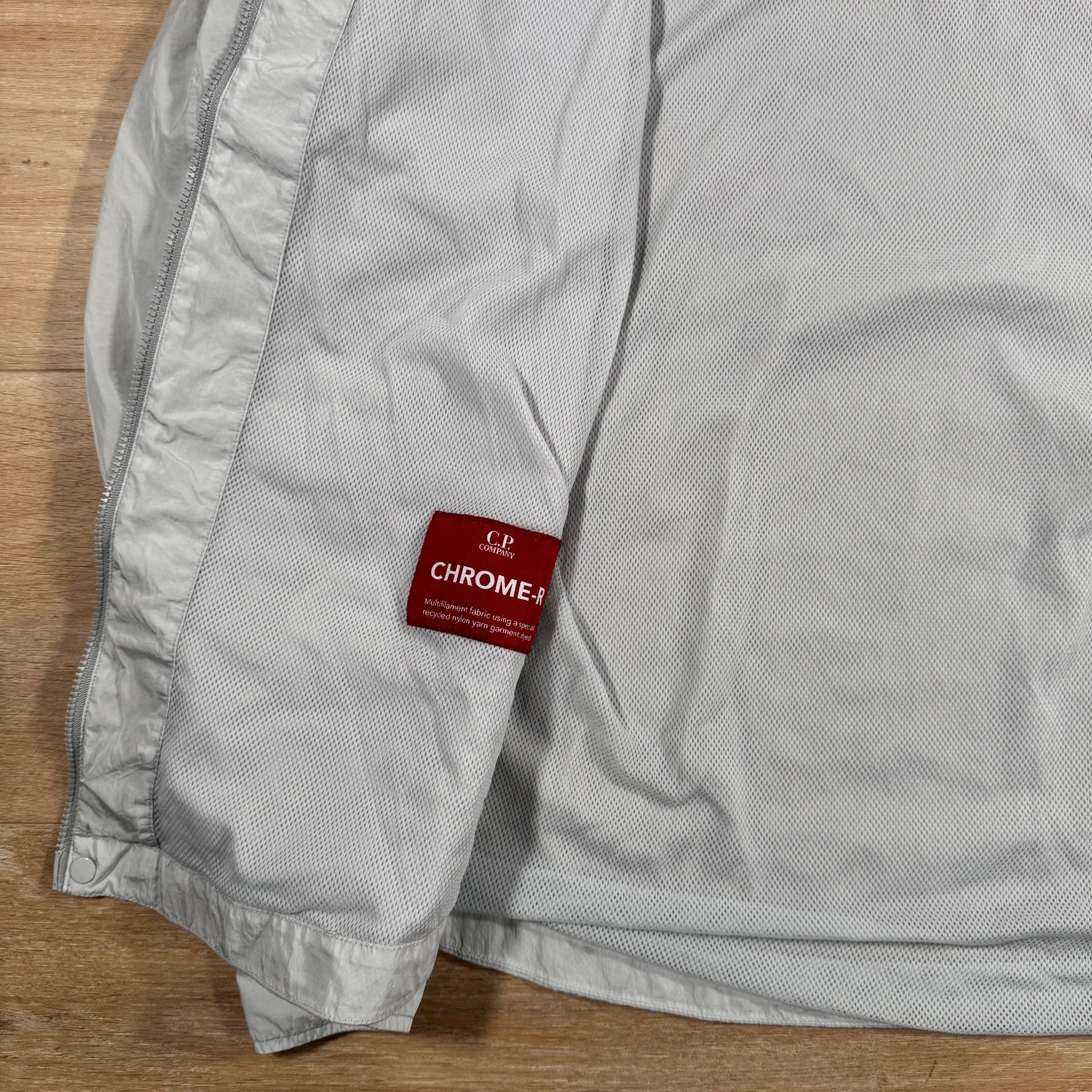 CP Company Chrome-R Lens Overshirt in Blue Fox - Grey Ironleague