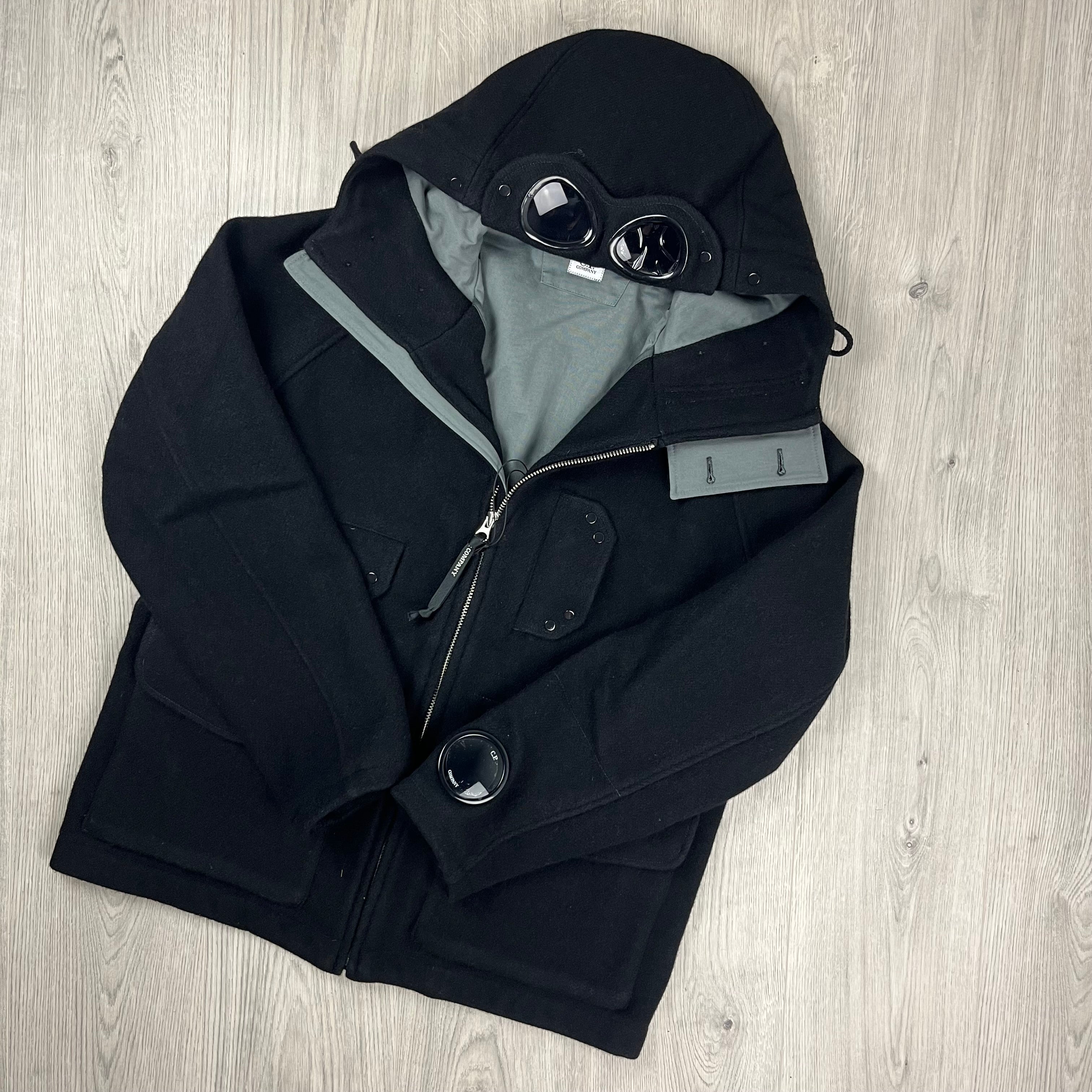 CP Company Duffel Goggle Jacket - Black Ironleague