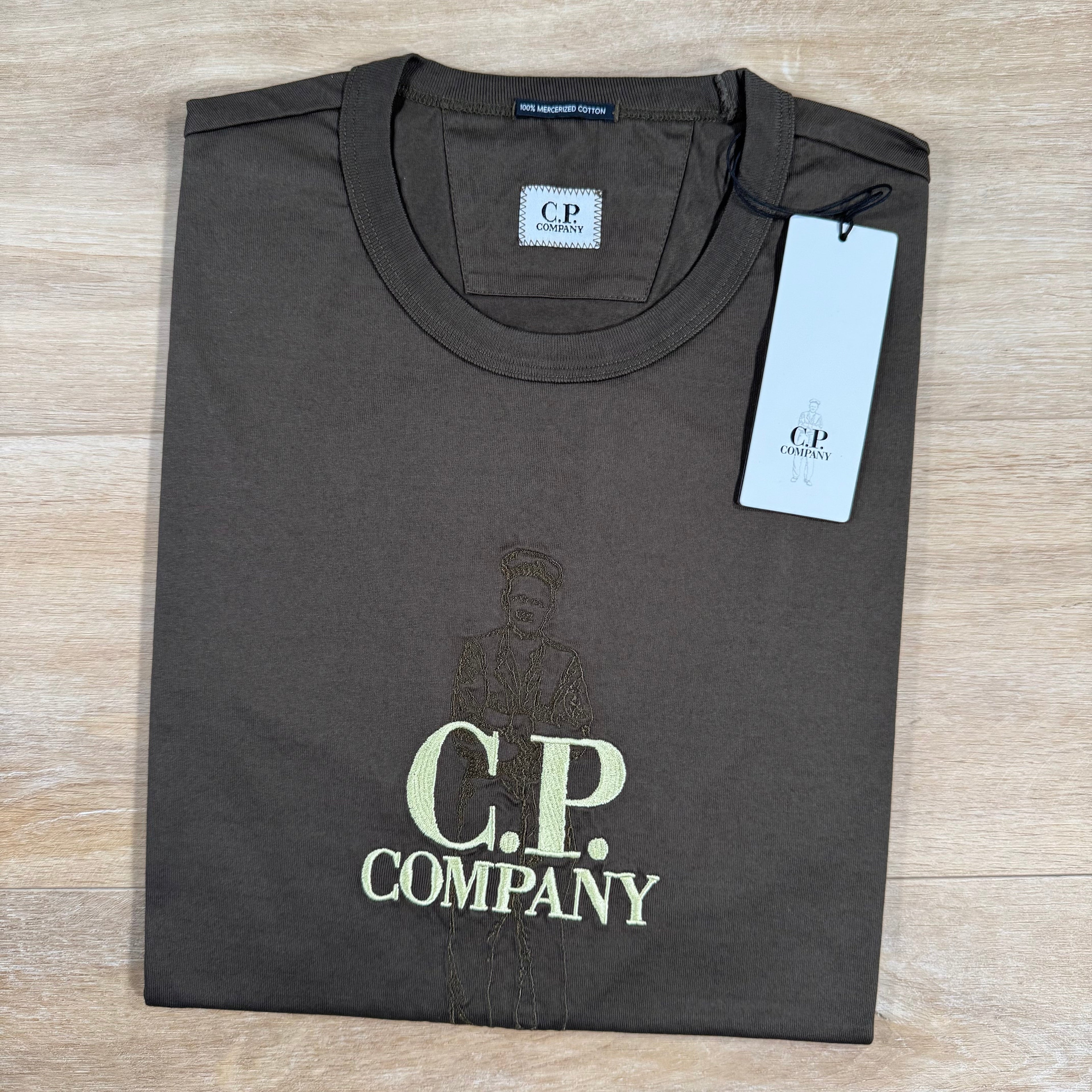 CP Company 30/2 Mercerized Jersey Twisted British Sailor T-Shirt in Ivy Green Ironleague