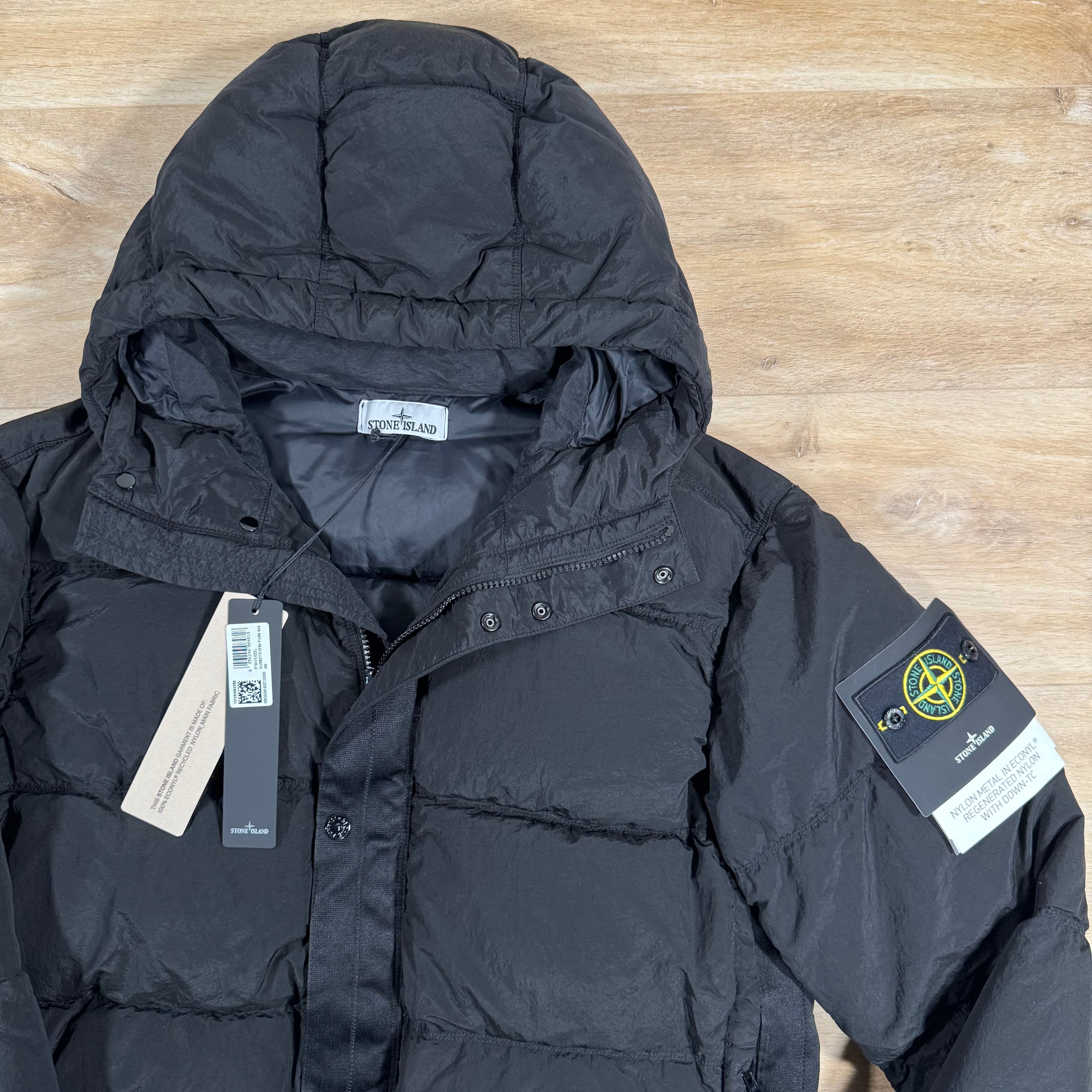 Stone Island Nylon Metal Down Jacket in Black Ironleague