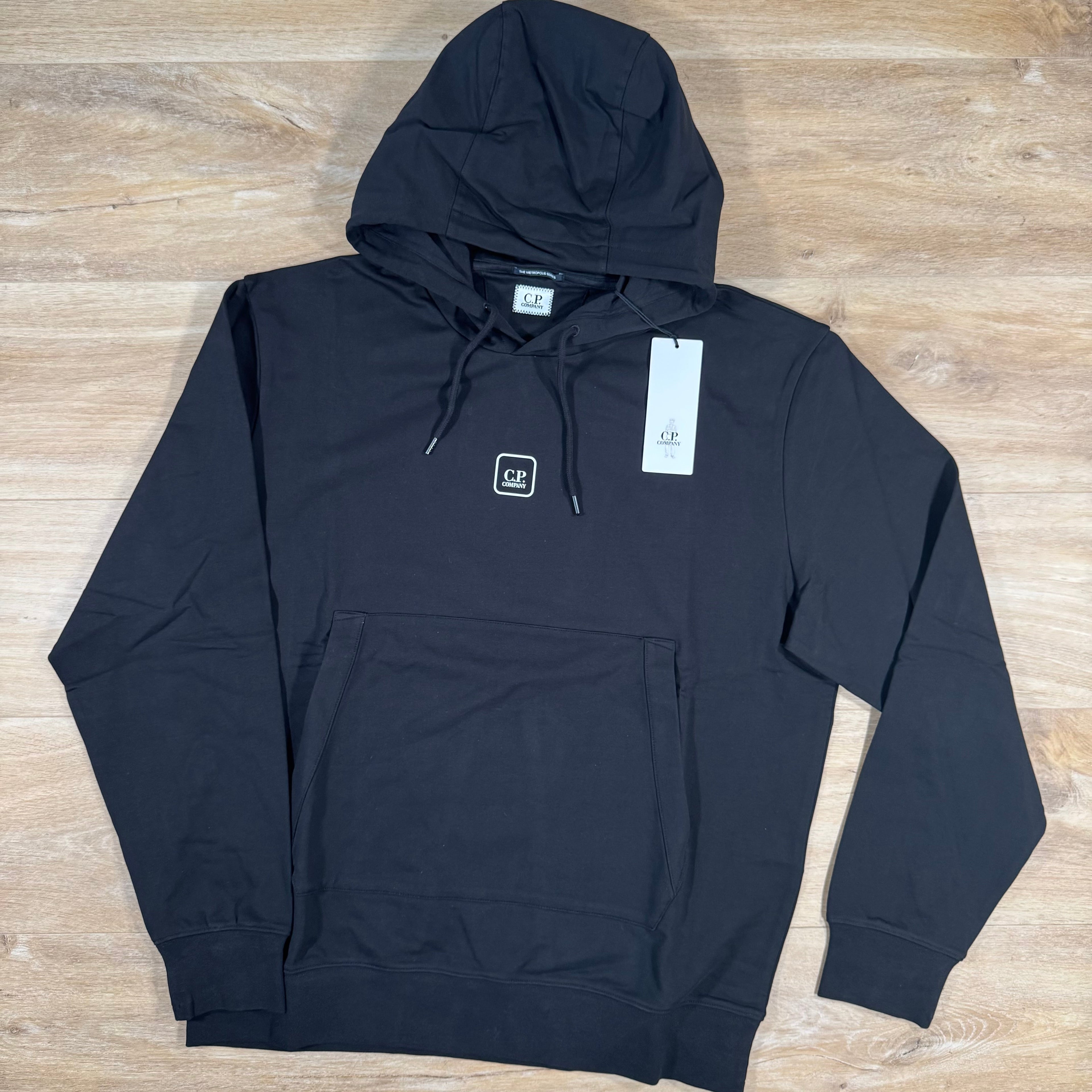CP Company Metropolis Graphic Hoodie in Black Ironleague