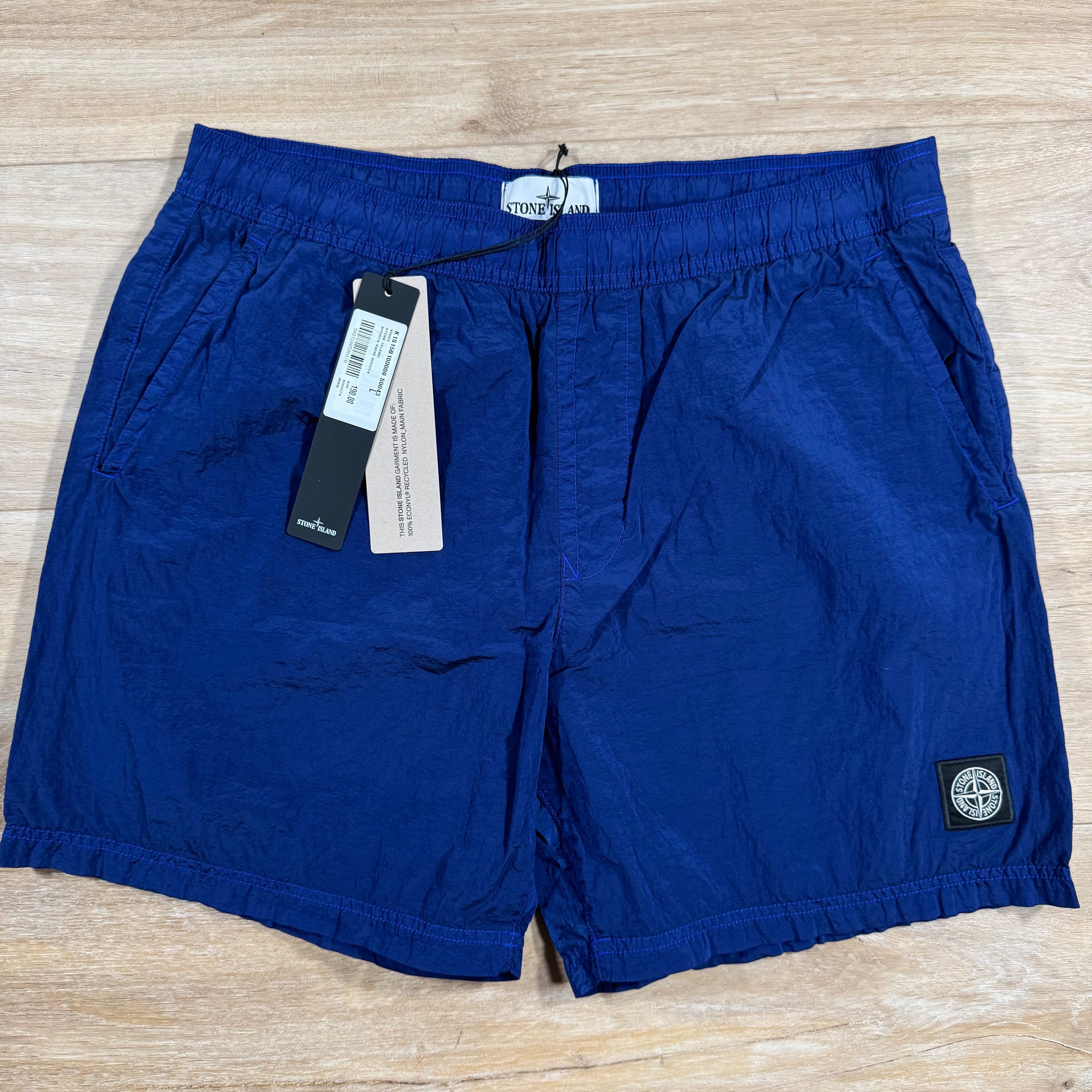 Stone Island Nylon Metal Swim Shorts in Bright Blue Ironleague