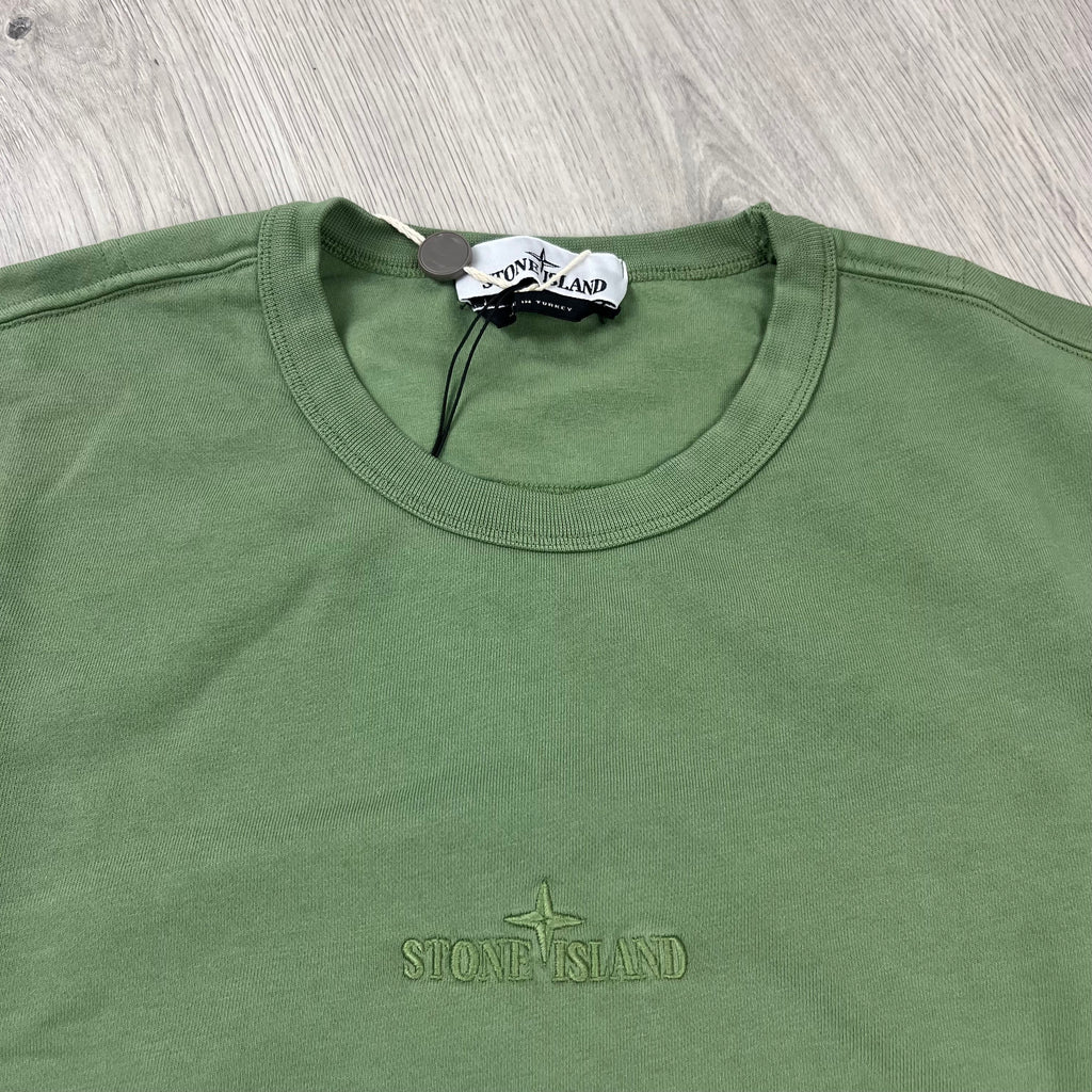 Stone Island Dyed Sweatshirt - Sage Green Ironleague