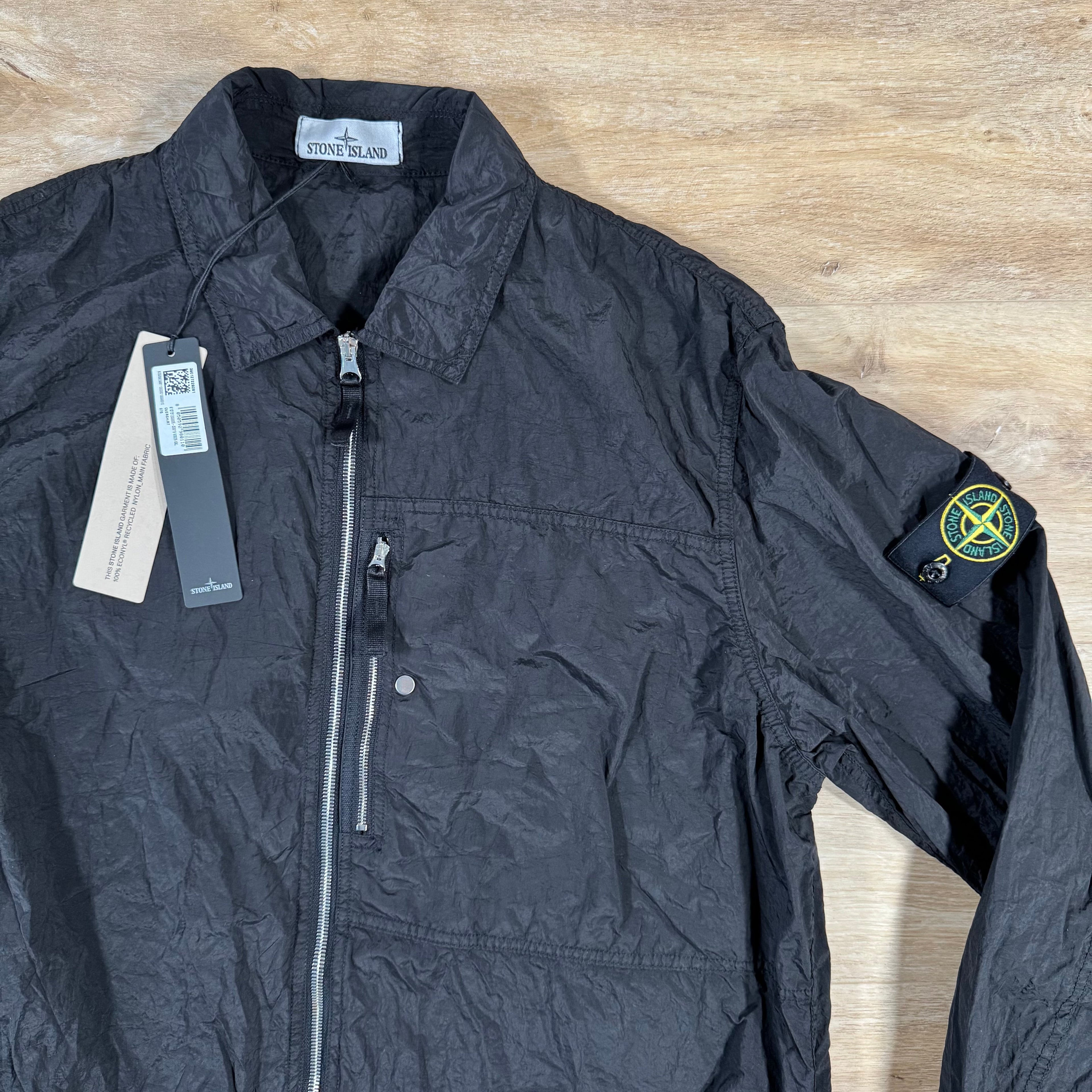 Stone Island Nylon Metal Overshirt in Black Ironleague