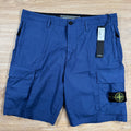 Stone Island Stretch Tela Cargo Bermuda Shorts in Blue Marine Ironleague