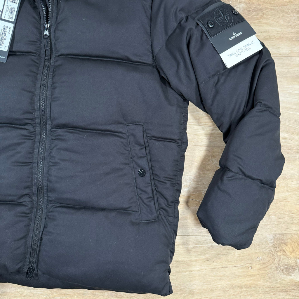 Stone Island Down-TC Ghost Jacket in Black Ironleague