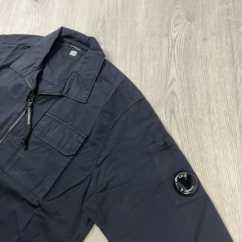CP Company Zip Overshirt - Navy Ironleague