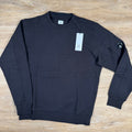 CP Company Diagonal Raised Fleece Crewneck Lens Sweatshirt in Black Ironleague