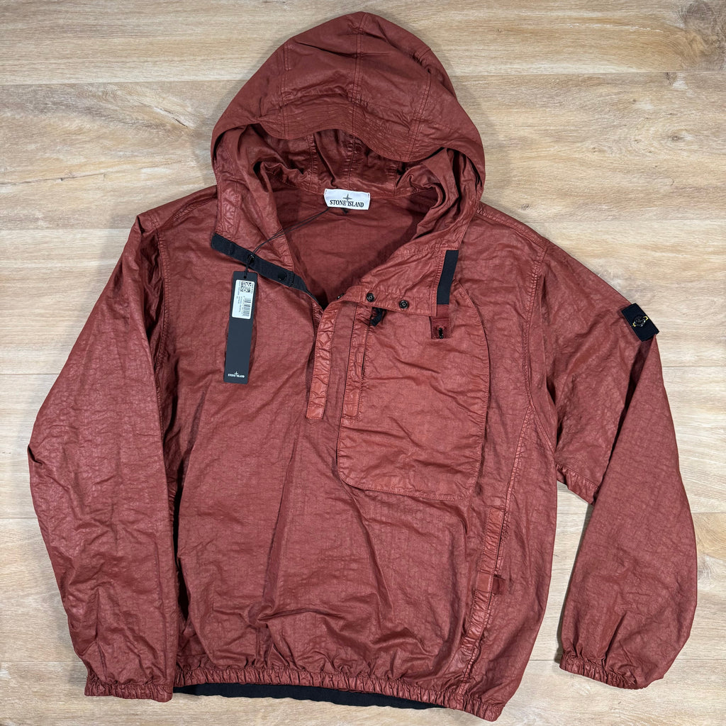 Stone Island Organic Look Nylon Panama-TC Anorak Jacket in Copper Ironleague