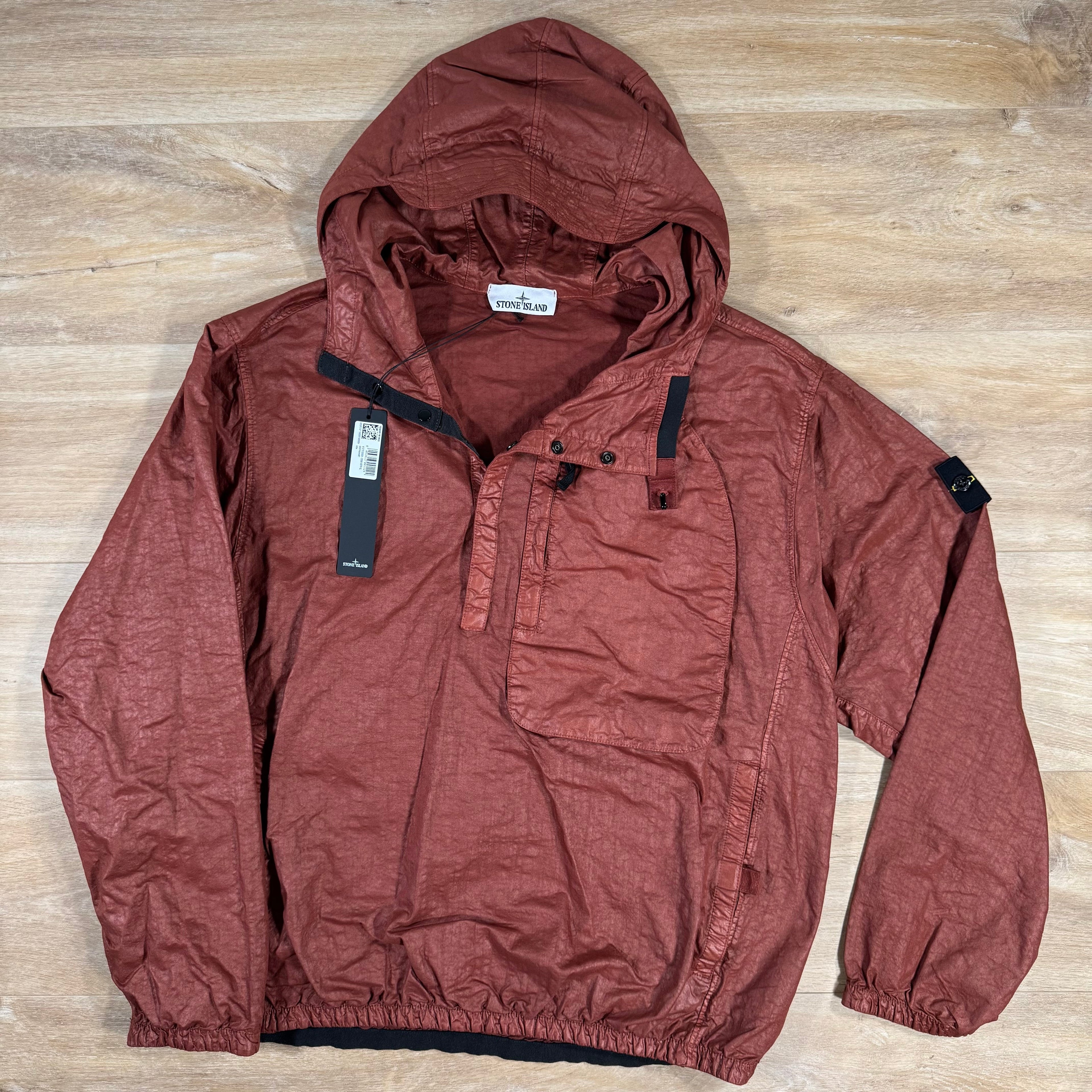Stone Island Organic Look Nylon Panama-TC Anorak Jacket in Copper Ironleague