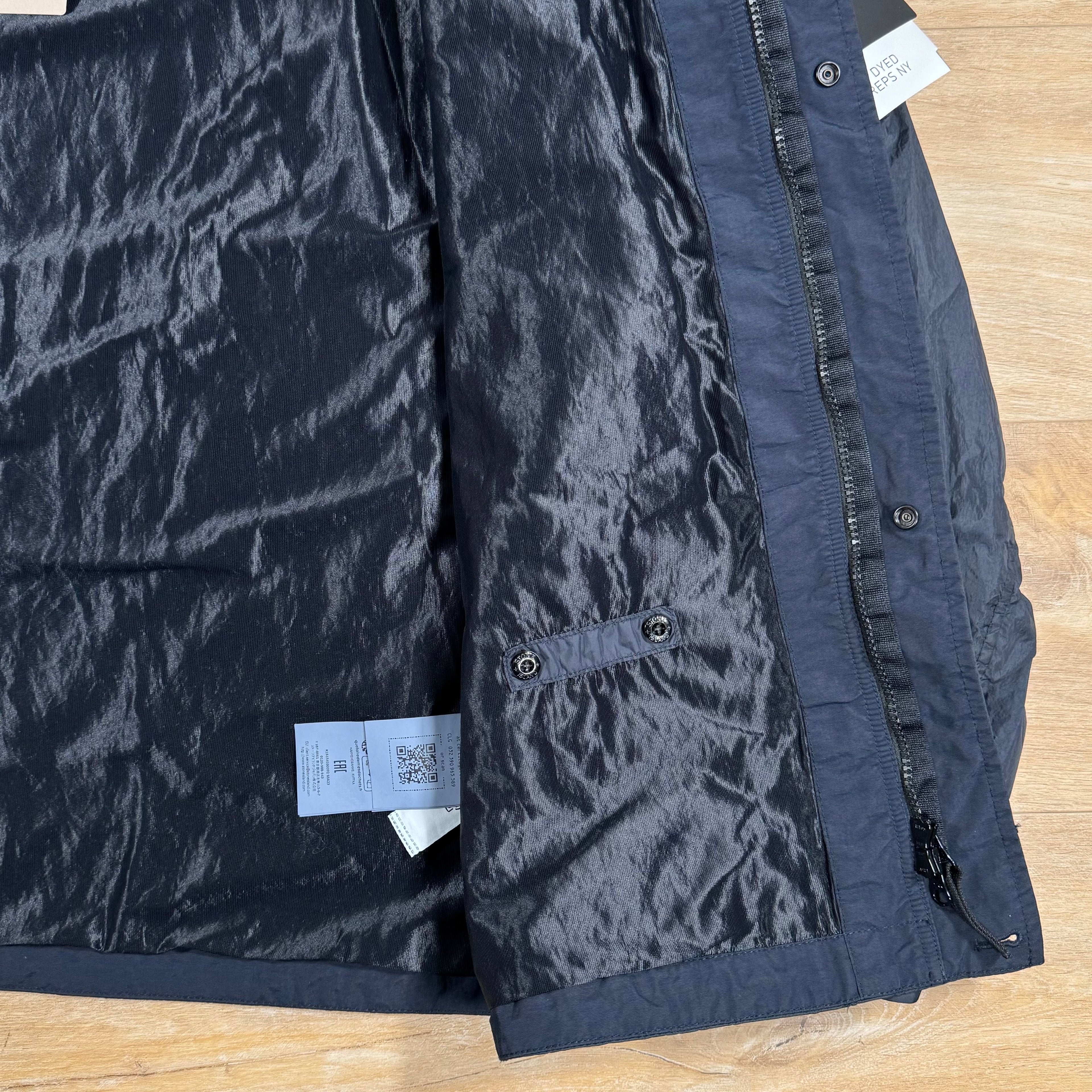 Stone Island Crinkle Reps R-NY Jacket in Navy Ironleague
