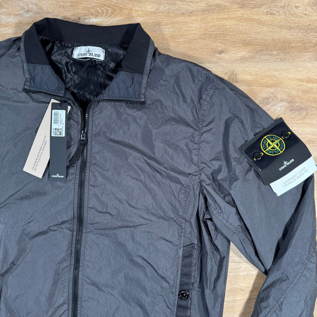 Stone Island Crinkle Reps R-NY Bomber Jacket in Charcoal Grey Ironleague