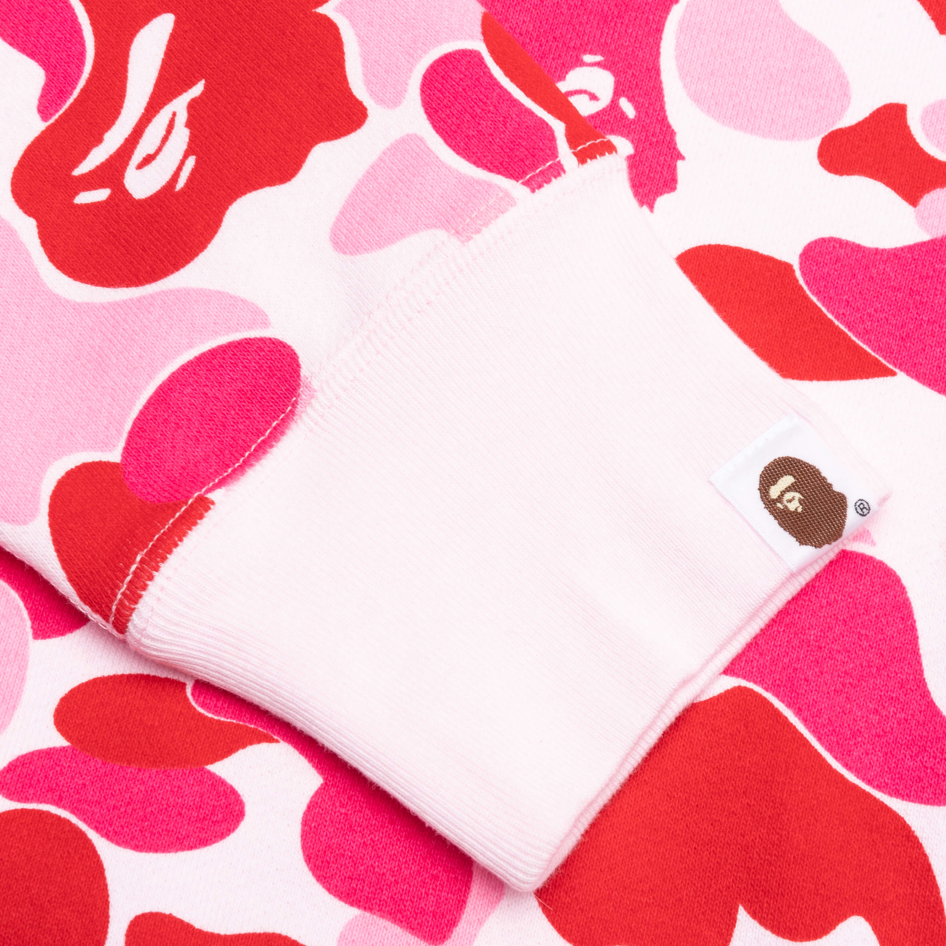 A BATHING APE ABC Camo 2nd APE Pullover Hoodie - Pink