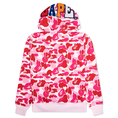 A BATHING APE ABC Camo 2nd APE Pullover Hoodie - Pink