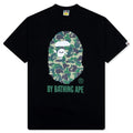 A BATHING APE ABC Camo By Bathing Ape Tee - Black/Green