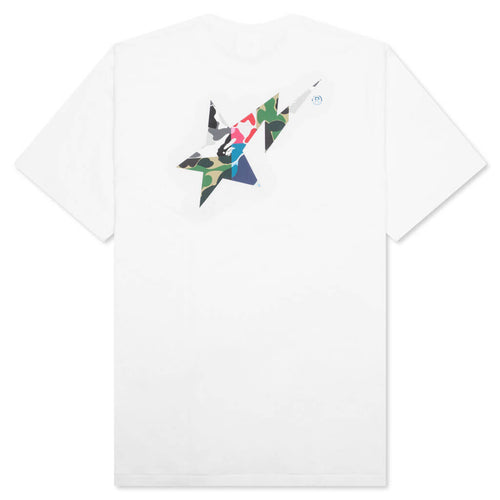 A BATHING APE ABC Camo Crazy Bape Sta Logo Tee - White
