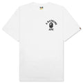 A BATHING APE ABC Camo Crazy College ATS Tee - White