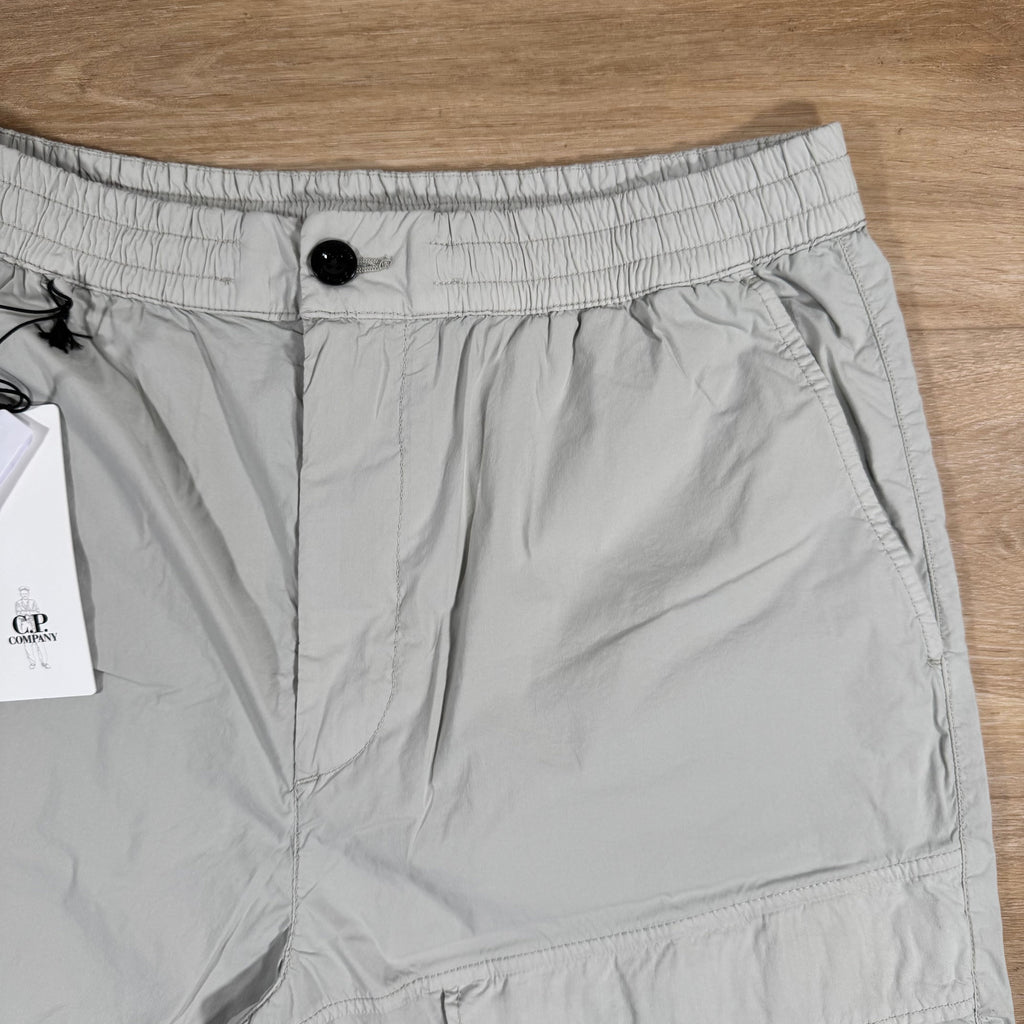 CP Company 50 Fili Stretch Cargo Shorts in Blue Fox - Grey Ironleague