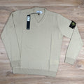Stone Island V-Neck Knit Sweatshirt in Ecru Ironleague