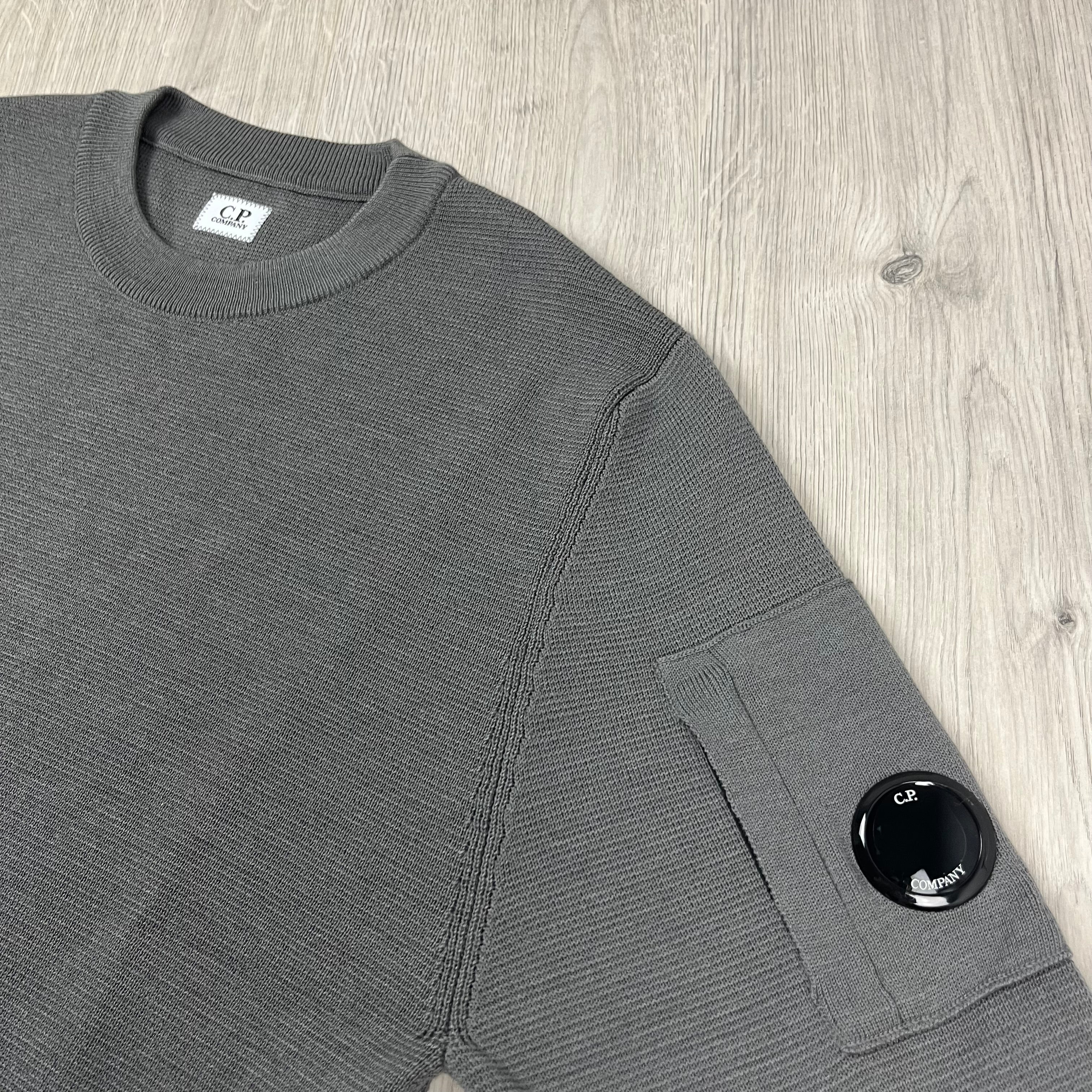 CP Company Knit Sweatshirt - Gunmetal Ironleague