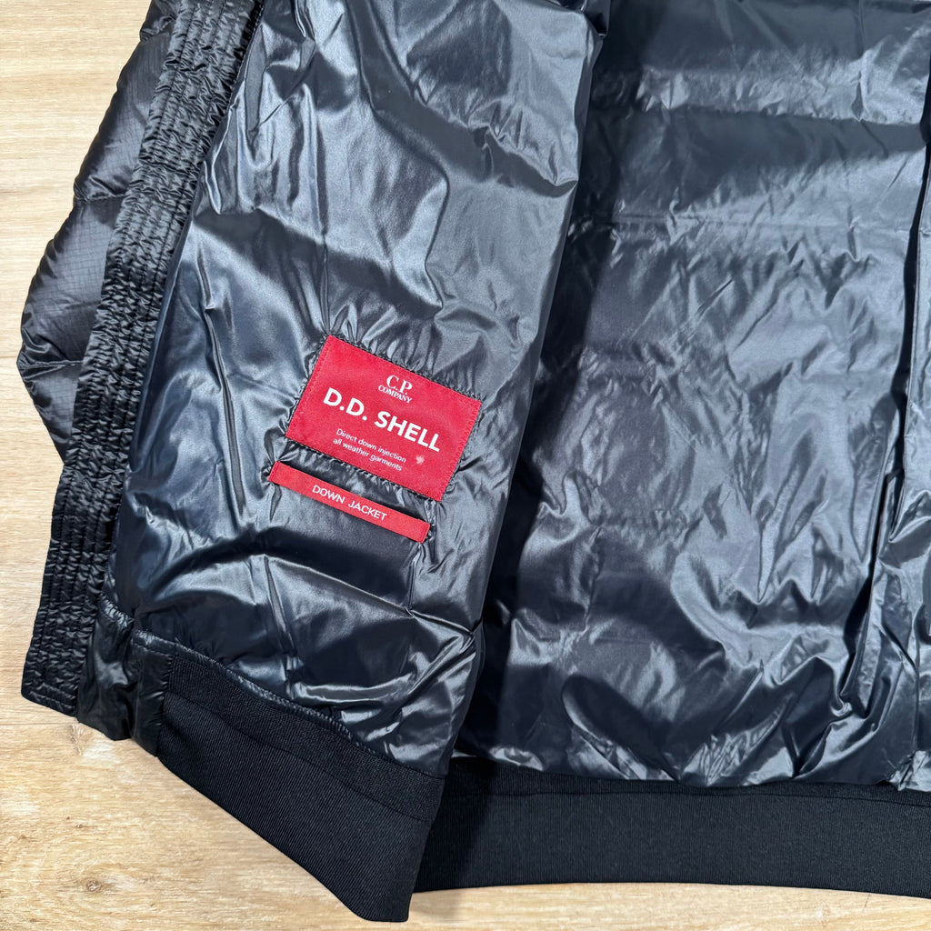 CP Company DD Shell Lens Down Jacket in Black Ironleague