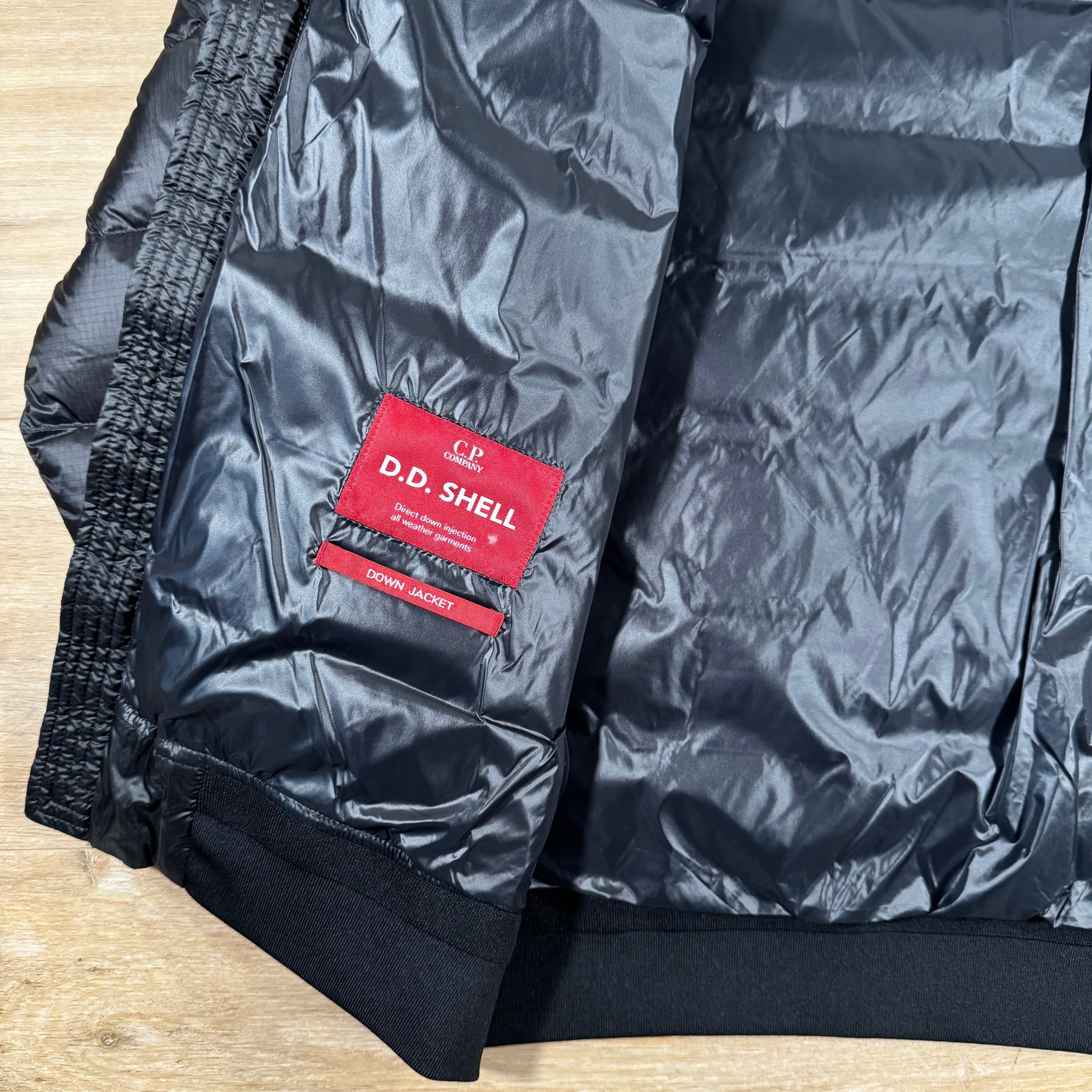 CP Company DD Shell Lens Down Jacket in Black Ironleague