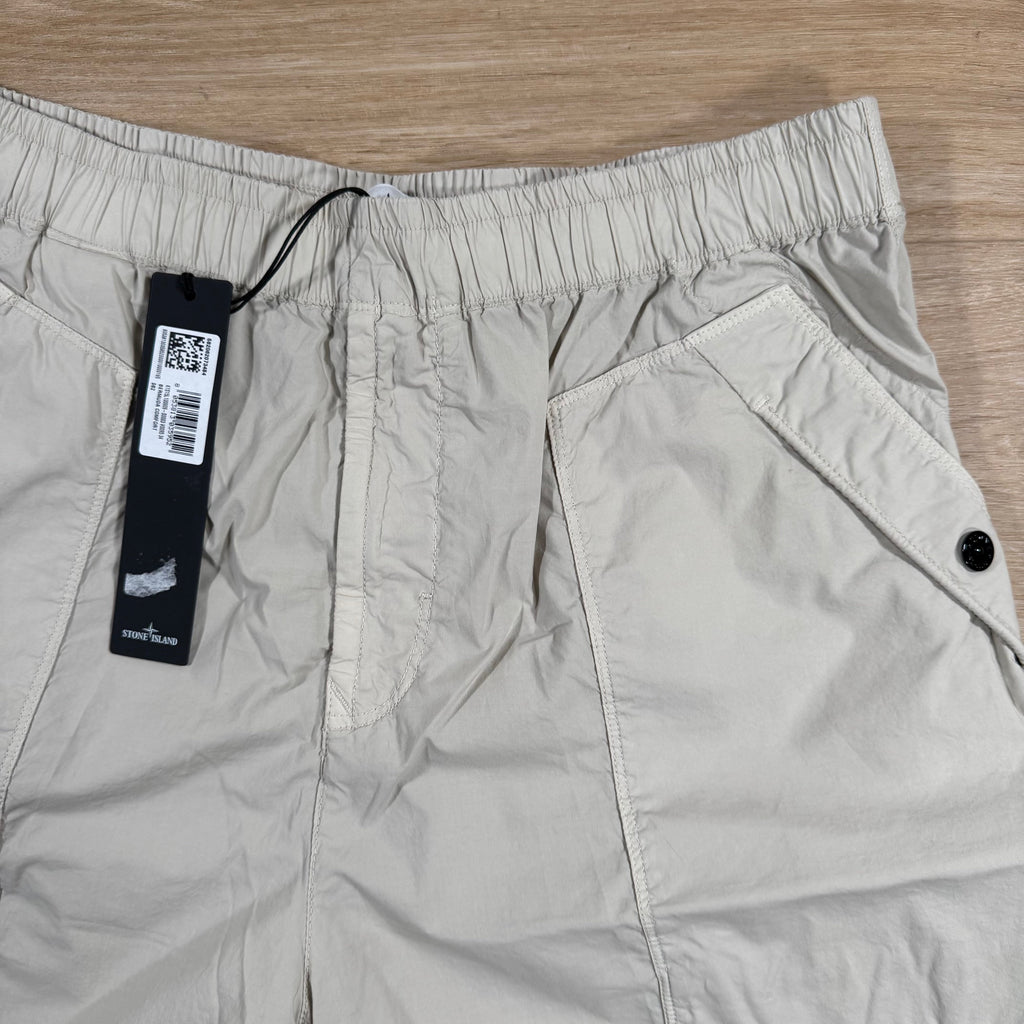 Stone Island Stretch Tela Bermuda Shorts in Sand Ironleague