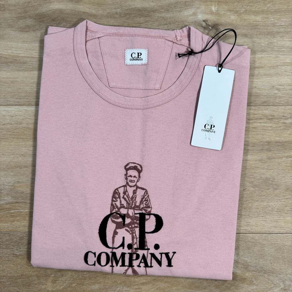 CP Company 1020 British Sailor T-Shirt in Misty Rose - Pink Ironleague